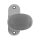 Knauf | oval | drehbar | mit Drückerschild (32 x 85 x 6 mm) | rund | Edelstahl