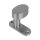 Knauf | oval | drehbar | mit Drückerschild (32 x 85 x 6 mm) | rund | Edelstahl