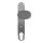 Knauf | oval | drehbar | mit Drückerschild (32 x 180 x 6 mm) | rund | Edelstahl