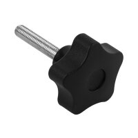 Sterngriff | M10 x 50 mm | Ø 50 mm | schwarz |...