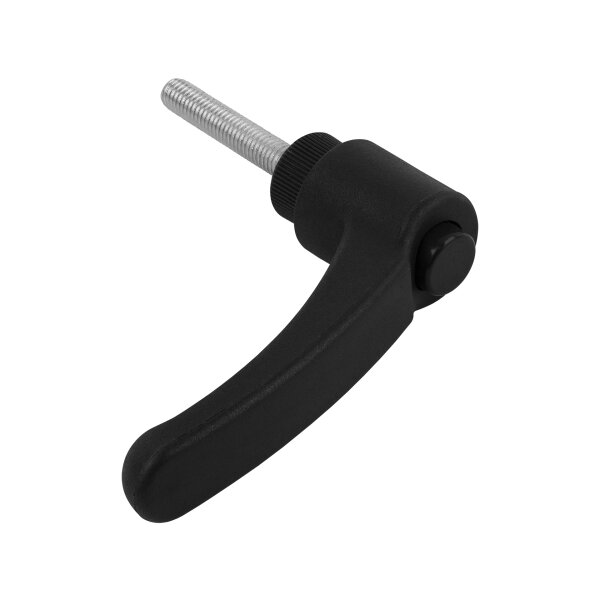 Klemmhebel | verstellbar | M6 x 40 mm | Grifflänge 70 mm | schwarz | Kunststoff