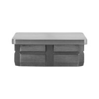 Stopfen | flach | für Rohr 50 x 50 x 2 mm | Edelstahl