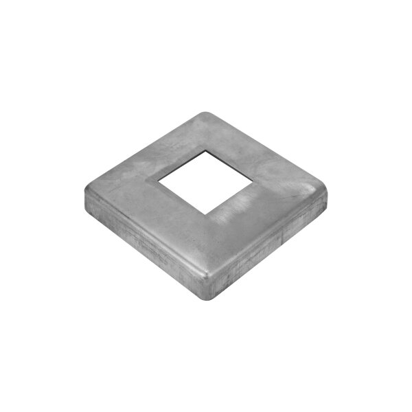 Abdeckrosette | 108 x 108 x 25 mm | Mittelloch für Rohr 40 x 40 mm | Stahl