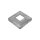 Abdeckrosette | 108 x 108 x 25 mm | Mittelloch für Rohr 40 x 40 mm | Stahl