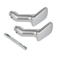 Knauf-Set | 2 x Lochteil | 45 x 66 mm | eckig | inkl....