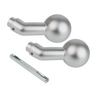 Knauf-Set | 2 x Lochteil | Ø 50 mm | rund | inkl....