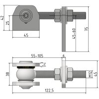 Torband | M12 | mit Lasche | verzinkte Komponenten | Stahl