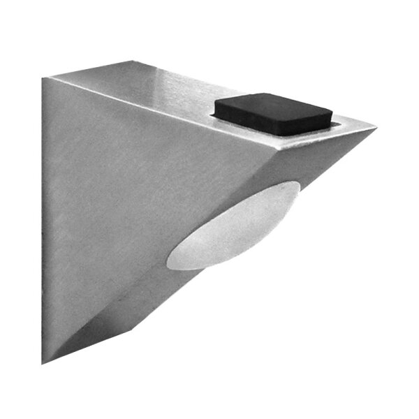 Scheibensicherung | 35 x 35 x 14 mm | Flachanschluss | Edelstahl