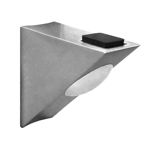 Scheibensicherung | 35 x 35 x 14 mm | für Rohr Ø 33,7 mm | Edelstahl