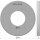 Ronde | Ø 100 x 8 mm | Mittelloch (Ø 42,7 mm) | Kante gefast | Edelstahl