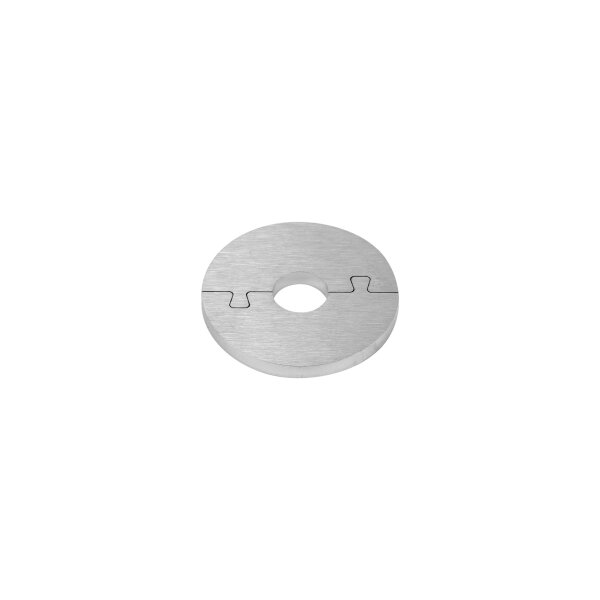 Abdeckring | teilbar | Ø 45 x 4 mm | Mittelloch (Ø 12,5 mm) | Edelstahl
