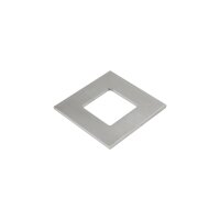 Abdeckplatte | 80 x 80 x 4 mm | Mittelloch für Rohr 40 x 40 mm | Edelstahl