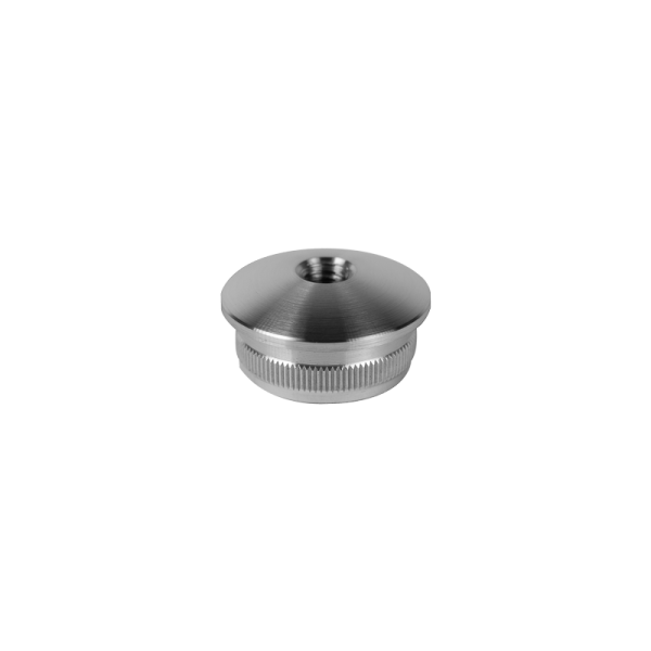 Stopfen | gewölbt | für Rohr Ø 33,7 x 2,5 mm | M8 Innengewinde | Edelstahl