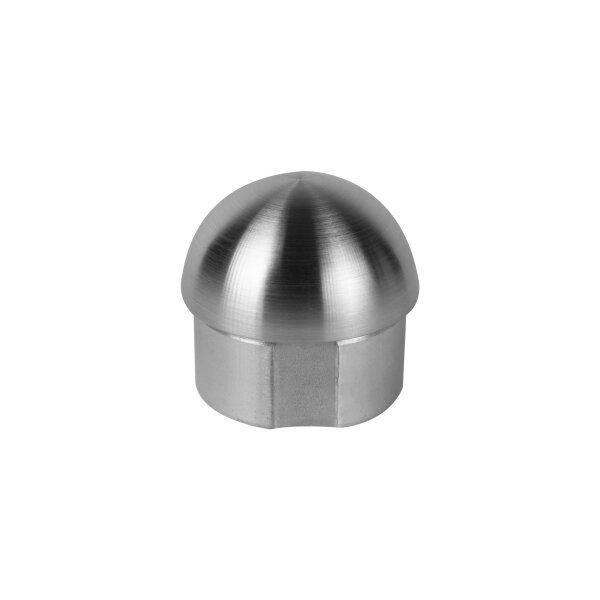 Stopfen | halbrund | für Rohr Ø 42,4 x 2,0 mm | zum kleben | Edelstahl