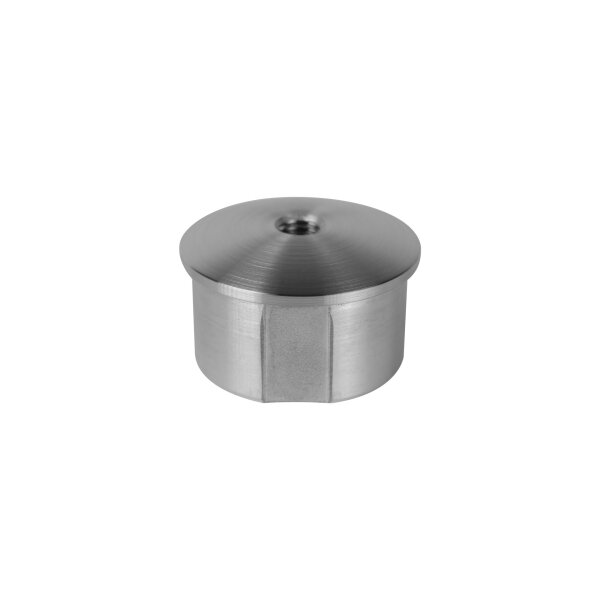 Stopfen | gewölbt | für Rohr Ø 42,4 x 2,0 mm | M8 Innengewinde | zum kleben | Edelstahl