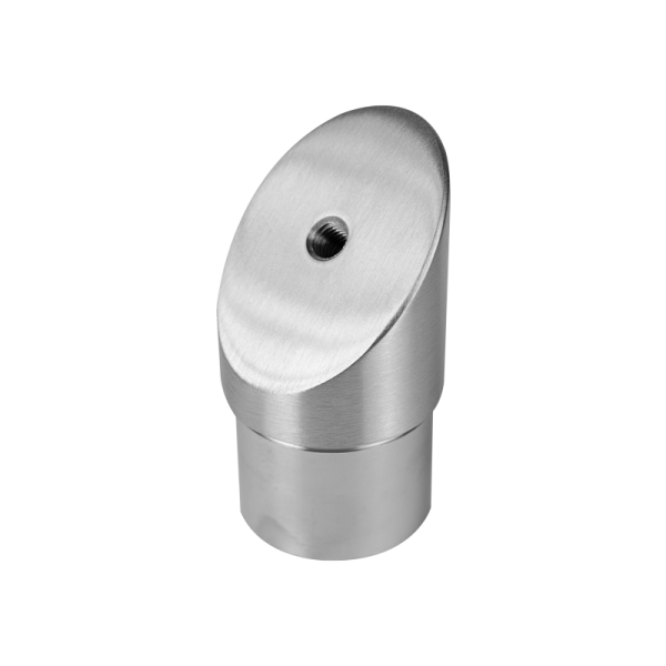 Stopfen | 45 Grad | für Rohr Ø 42,4 x 2 mm | M8 Innengewinde | Edelstahl