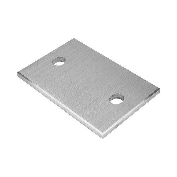 Ankerplatte | 150 x 100 x 8 mm | 2 x gelocht (15 x 18 mm) | Kanten gefast | Edelstahl