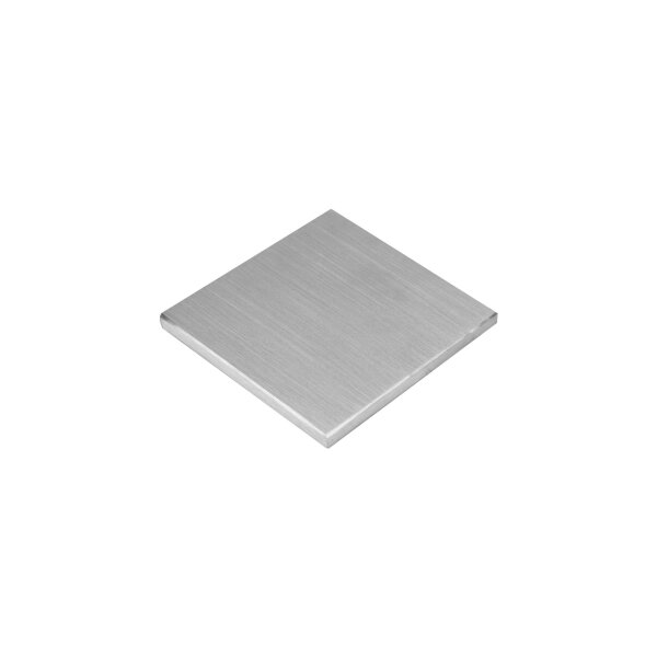 Platte | 80 x 80 x 6 mm | Kanten gefast | Edelstahl