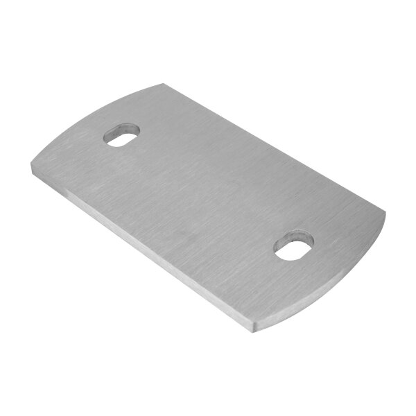 Ankerplatte | 180 x 100 x 8 mm | 2 x gelocht (15 x 22 mm) | Edelstahl