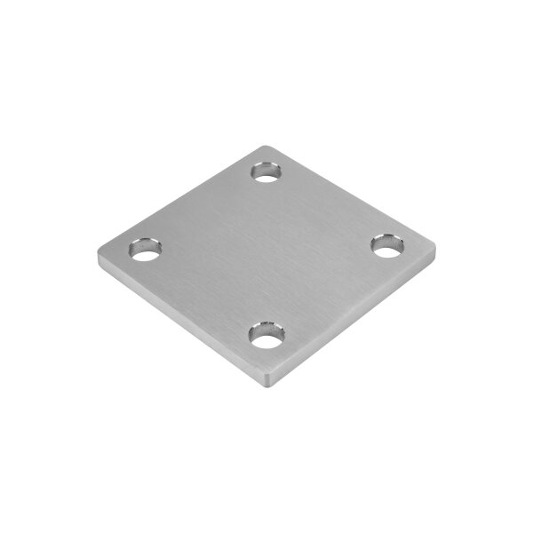 Ankerplatte | 100 x 100 x 8 mm | 4 x gelocht (Ø 13 mm) | Edelstahl