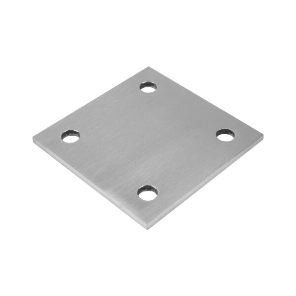 Ankerplatte | 120 x 120 x 6 mm | 4 x gelocht (Ø 13 mm) | Edelstahl
