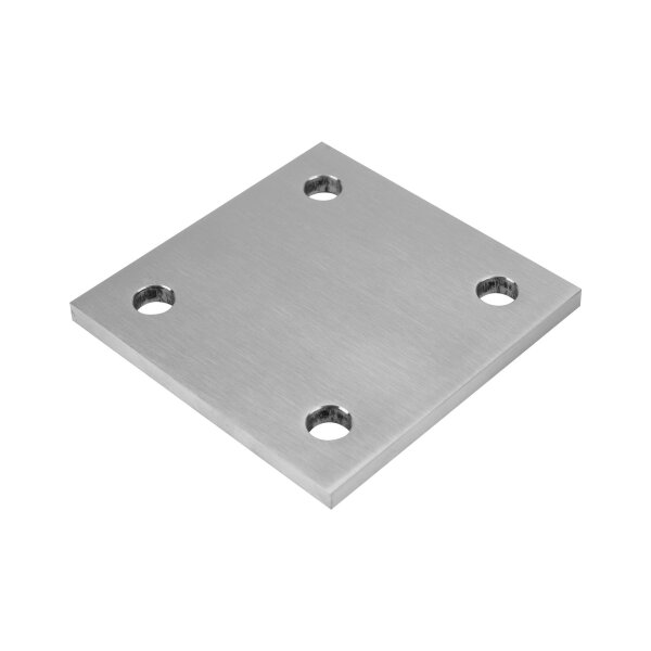 Ankerplatte | 120 x 120 x 8 mm | 4 x gelocht (Ø 13 mm) | Edelstahl