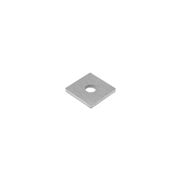 Platte | 40 x 40 x 4 mm | Mittelloch 12,2 mm | Edelstahl