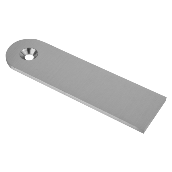 Punkthalterlasche 186 x 52 x 6 mm | 1 x Rundloch | Edelstahl
