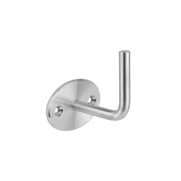 Handlaufträger | 2 x gelocht (6,5 mm) | gesenkt | zum Anschweißen | 85 x 60 mm (oval) Edelstahl
