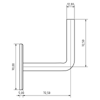 Handlaufträger | 3 x gelocht (6,5 mm) | gesenkt |...