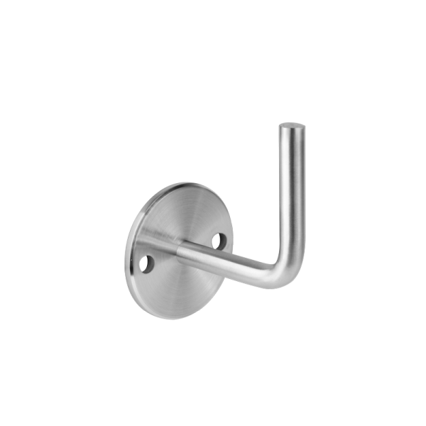 Handlaufträger | 2 x gelocht (11 mm) | zum Anschweißen | Ø 70 mm | Kante gefast | Edelstahl