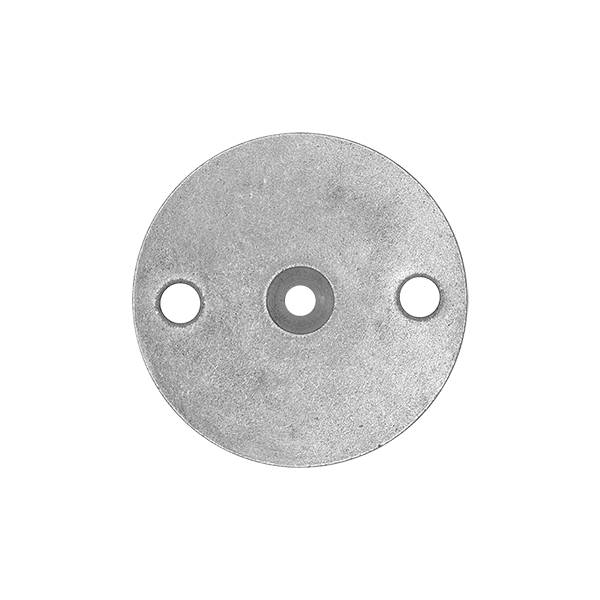 Handlaufträgerronde | 2 x gelocht (8,5 mm) | gesenkt | Ø 70 x 5 mm | Kante gefast | Edelstahl
