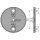 Handlaufträgerronde | 2 x gelocht (8,5 mm) | gesenkt | Ø 70 x 5 mm | Kante gefast | Edelstahl