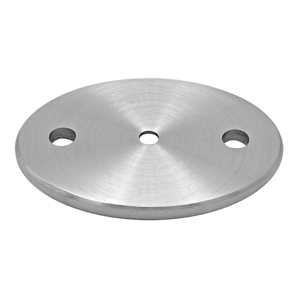 Handlaufträgerronde oval | 2 x gelocht (8,5 mm) | 85 x 60 x 5 mm | Edelstahl