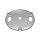 Handlaufträgerronde | 2 x Langloch | passend zur Cliprosette | Ø 70 x 5 mm | Edelstahl